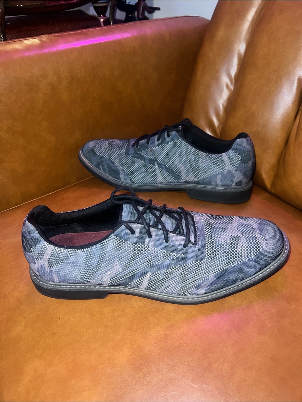 Mark Nason Los Angeles Crane Oxfords grey camouflage men’s size 15